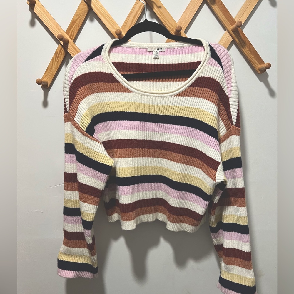 Amuse Society Striped Sweater